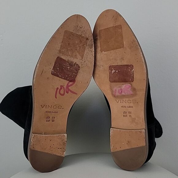 Vince Sinclair Black Suede Cowboy-Style Booties. Size 5 M - Picture 10 of 10